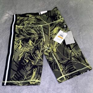 Vibrant Black and Yellow Women’s Athletic Shorts